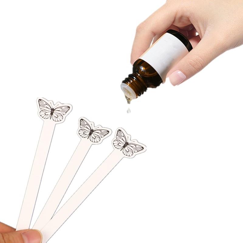 Perfume Fragrance Essential Oil - 100 Peças de Papel Testador Criativo